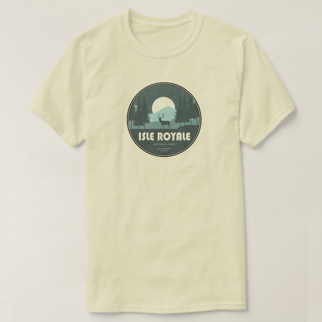 Camiseta Isle Royale National Park Deer (Frente do Design)