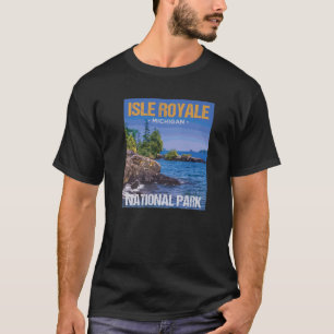 Camiseta Isle Royale National Park Michigan Poster Design