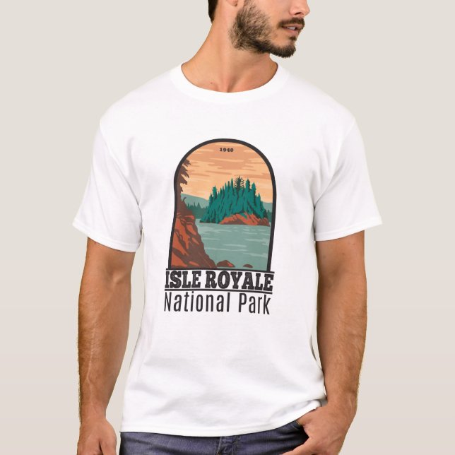 Camiseta Isle Royale National Park Michigan Vintage (Frente)