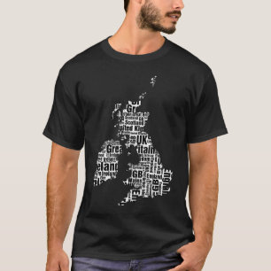 Camiseta Isles. britânicos tipográficos