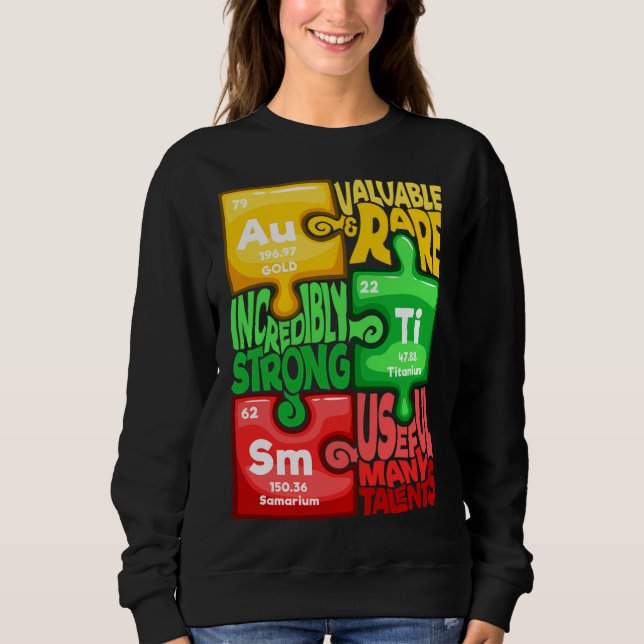 Camiseta Ism Quebra-cabeça Chemistry Time Mesa Elementos Au (Frente)