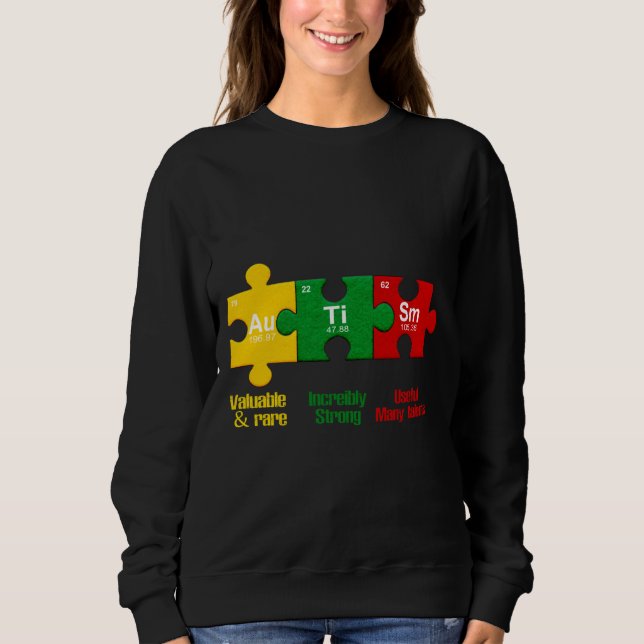 Camiseta Ism Quebra-cabeça Chemistry Time Mesa Elementos Au (Frente)