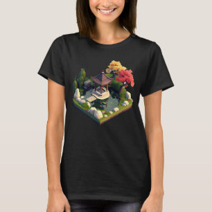 Camiseta Isólia de 32 bits do Jardim Sanitário do outono ja