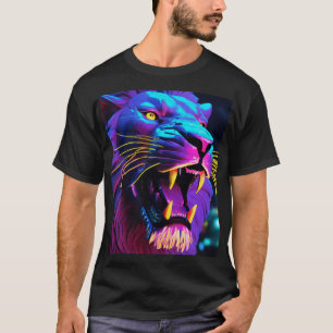 Camiseta Isométrica do Leão Geométrico Majestoso