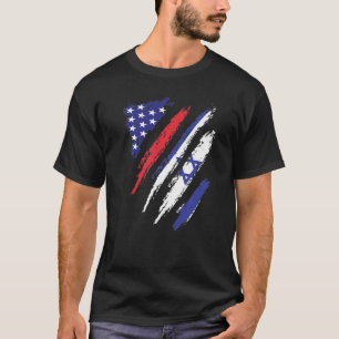 Camiseta Israel American Grown Flag USA Patriot Heritage Mo