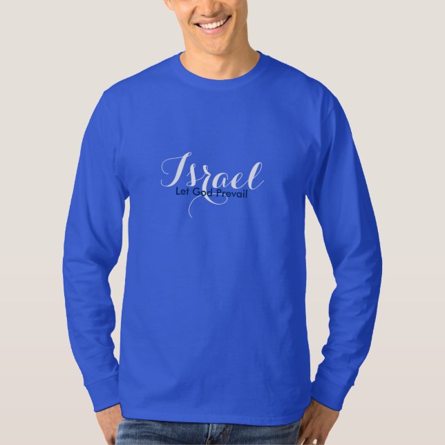 Camiseta Israel dos homens - Que Deus Prevaleça (Frente)