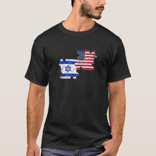 Camiseta Israel EUA Bandeira Israelense