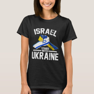 Camiseta Israel Fica Com a Ucrânia Bandeira Israelense Ucra