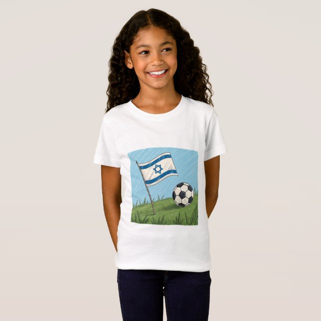 Camiseta Israel flag and soccer ball (Frente Completa)