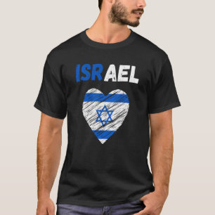 Camiseta Israel Flag Holiday Israel Heart Flag