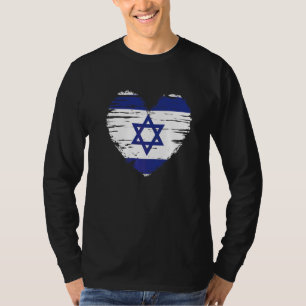 Camiseta Israel Heart Israelense Flag Pride Israel