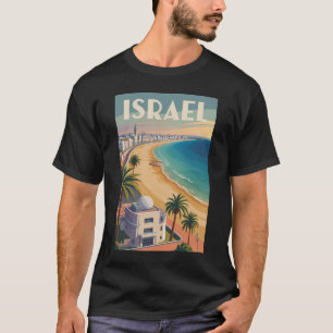 Camiseta Israel Tel Aviv Ilustração Viagem Arte Vintage