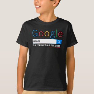 Camiseta israel você quis dizer Palestina pesquisa gráfica