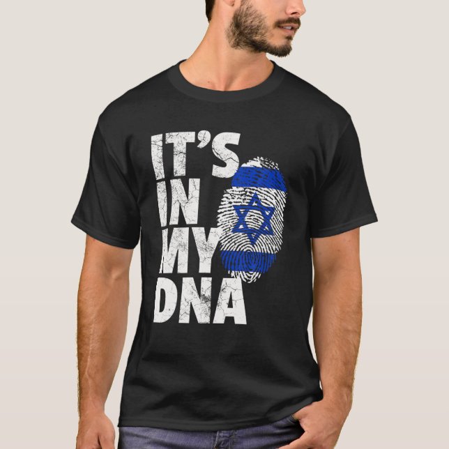 Camiseta Israeli Israel Flag IT's IN MY DNA Christmas Gift (Frente)