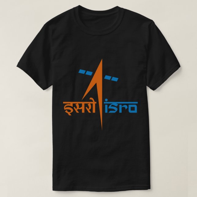 Camiseta ISRO - Organização de Investigação Espacial Indian (Frente do Design)