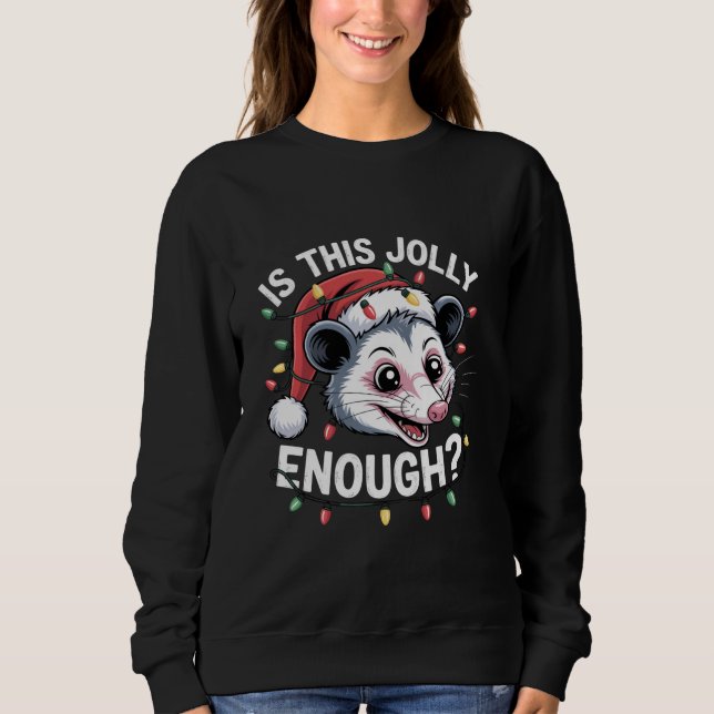 Camiseta Isso é Alegre o Suficiente? Natal Gambá Sarcástico (Frente)