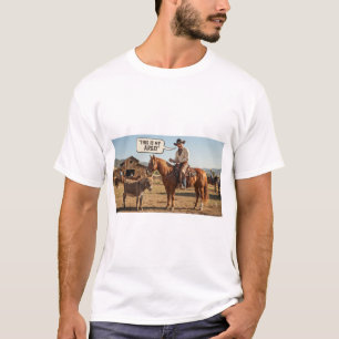 Camiseta Isso É Cowboy e Burro Gráfico Divertido