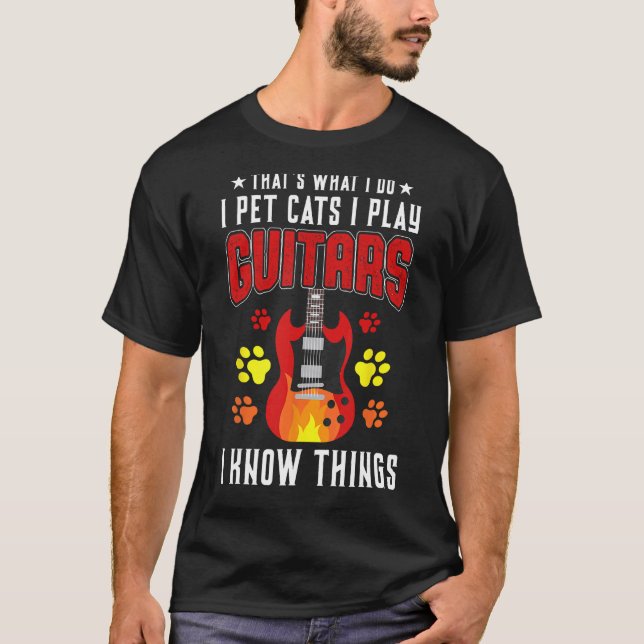 Camiseta Isso É O Que Eu Faço Eu Cuido Do Gato Eu Toco Viol (Frente)