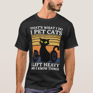 Camiseta Isso É O Que Eu Faço Gato e Levantador de Peso ha