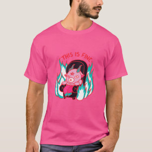 Camiseta Isso está bem demônio sofá relaxado