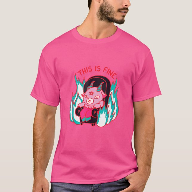 Camiseta Isso está bem demônio sofá relaxado (Frente)