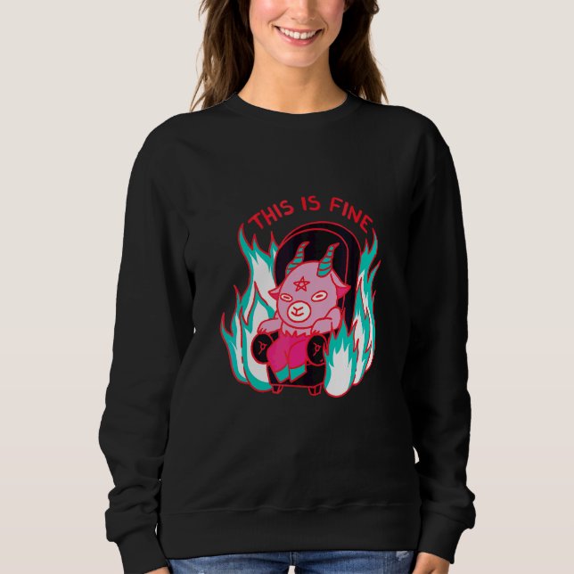 Camiseta Isso Está Bem Demônio Sofá Relaxado (Frente)