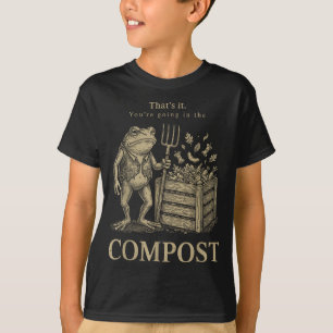 Camiseta Isso vai para a compostagem sapo engraçado jardina