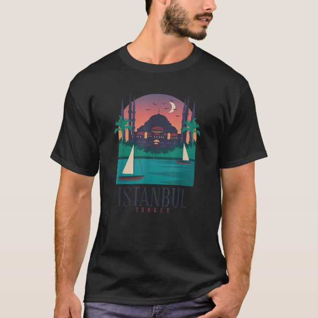 Camiseta Istambul Turquia Navegando Barco Turco Souvenir Gi (Frente)