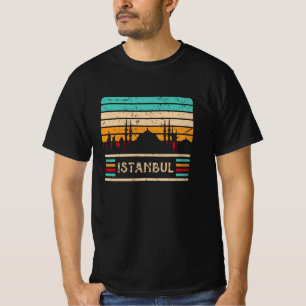 Camiseta Istambul Vintage Skyline Sultan Mesquita Turquia