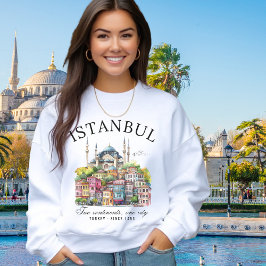 Camiseta Istanbul Turkey Watercolor City
