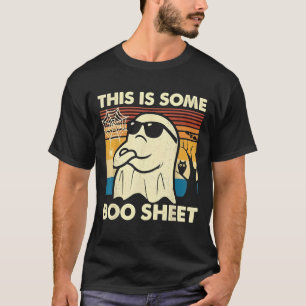 Camiseta Isto é Alguma Folha de Boo Fantasma Retro Divertid