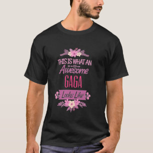 Camiseta Isto É Como Uma Incrível Gaga Parece Floral Gra