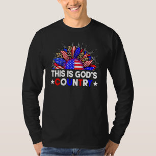 Camiseta Isto É Gods Dos Eua País Sunflower American Flag C
