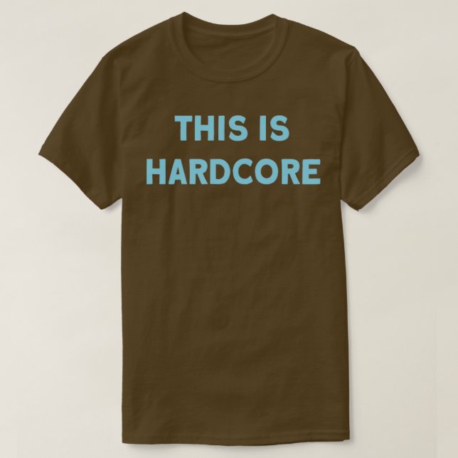 Camiseta Isto é Hardcore azul (Frente do Design)