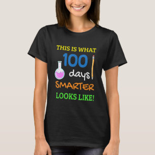 Camiseta Isto É O Que 100 Dias Mais Inteligente Parece 100