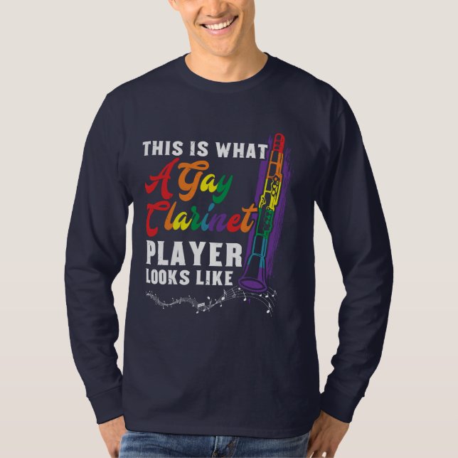 Camiseta Isto é o que parece um jogador Gay Clarinet (Frente)