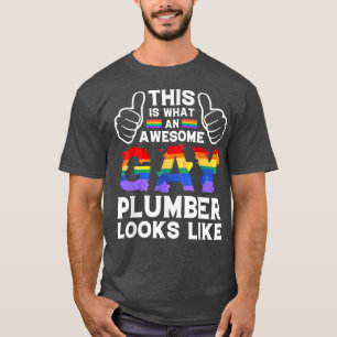Camiseta isto é o que um encanador de gay se parece com o o