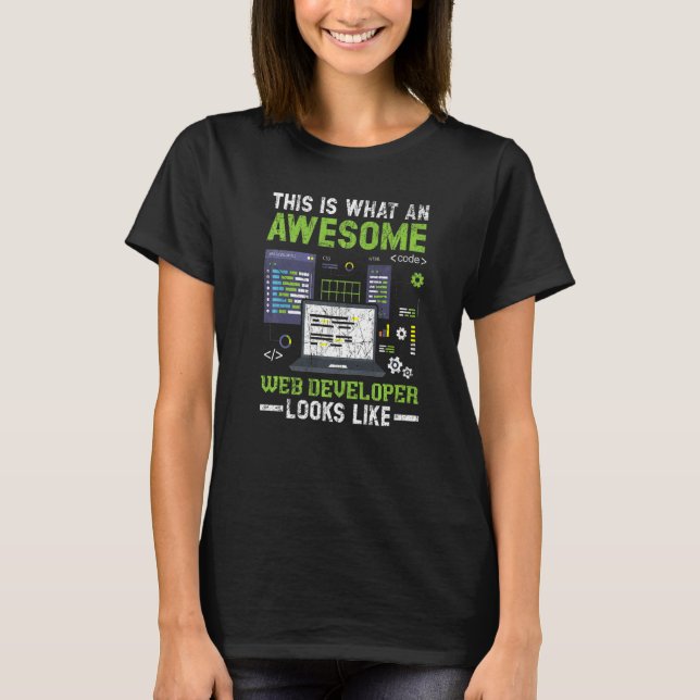 Camiseta Isto É O Que Um Espetacular Desenvolvedor Da Web P (Frente)