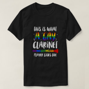 Camiseta Isto É O Que Um Jogador De Clarinet Gay parece LGB