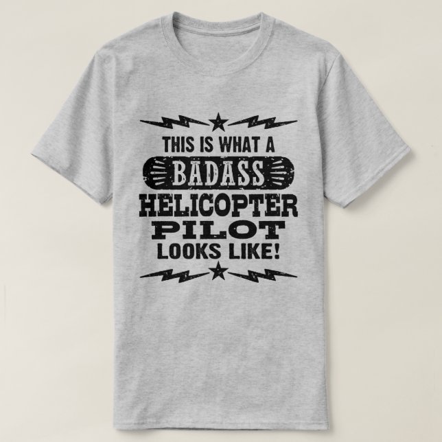 Camiseta Isto É O Que Um Piloto De Helicóptero Maldito É (Frente do Design)
