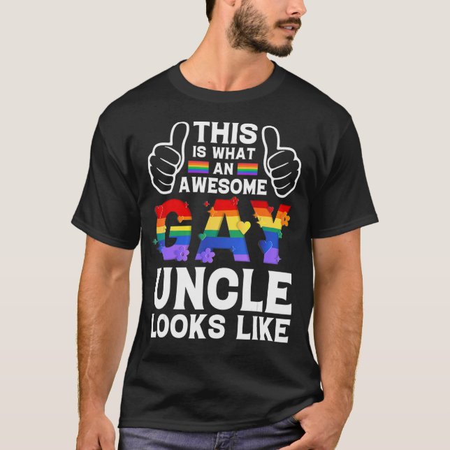 Camiseta Isto É O Que Um Tio Gay Parece Um Orgulho Lgbtq (Frente)
