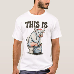 Camiseta Isto É Touro Sentado Em Uma Pia Fofa Western Engra