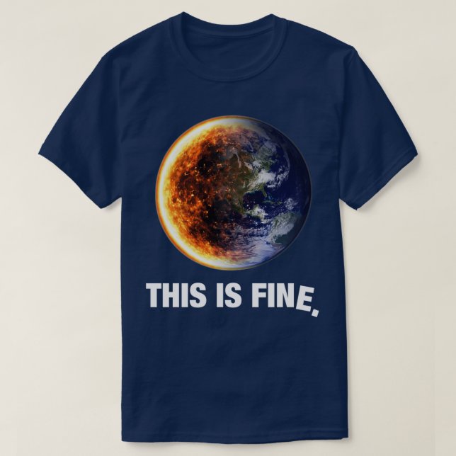 Camiseta Isto É Um Bom Aquecimento Global Da Terra (Frente do Design)