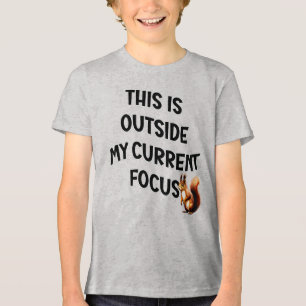 Camiseta Isto Está Fora do Meu Foco Atual Esquilo