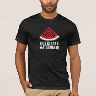 Camiseta Isto não é uma melancia - keffiyeh palestino