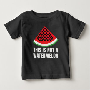 Camiseta Isto não é uma melancia - keffiyeh palestino