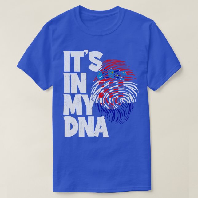 Camiseta ISTO NO MEU DNA Croácia Bandeira Homens Mulheres C (Frente do Design)