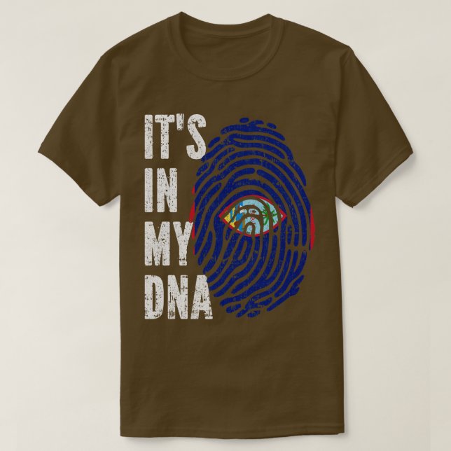 Camiseta ISTO NO MEU DNA Guam Flag Men Mulheres Crianças (Frente do Design)