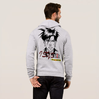 Camiseta isys omega hoodie branco e cinza