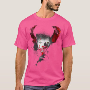 Camiseta IT Pennywiseo Palhaço Sangrento Shhh Retrato Terro